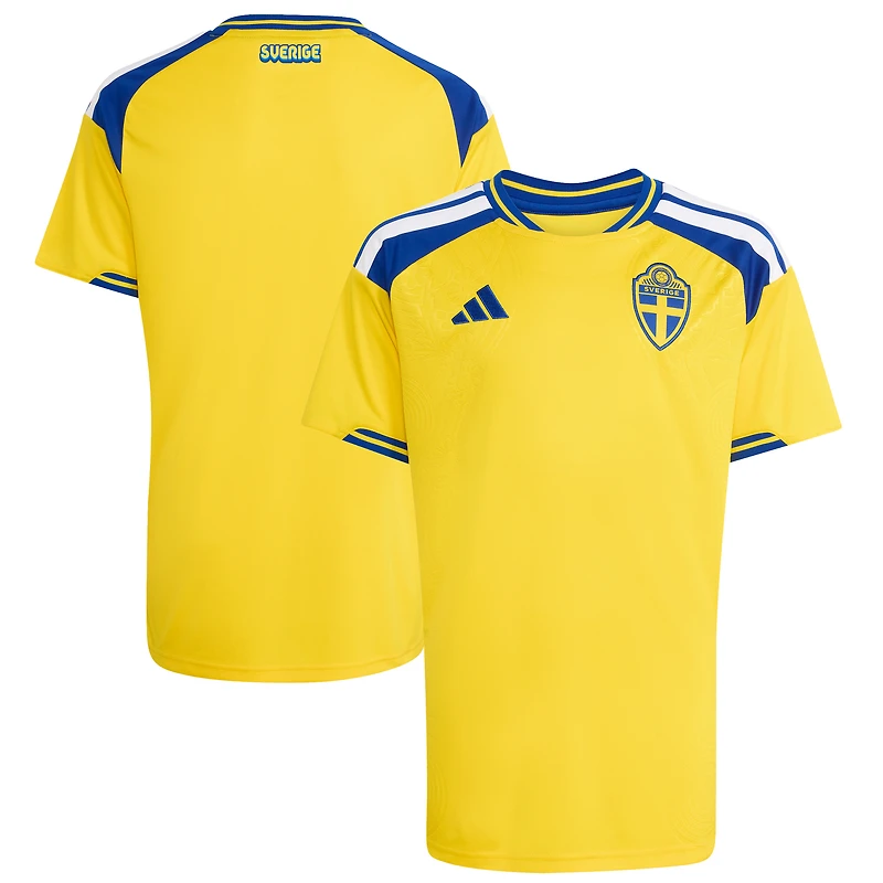 Youth adidas  Yellow Sweden National Team FIFA x World Cup 2026 Home Replica Jersey