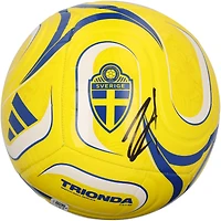 Zlatan Ibrahimovic Sweden National Team Autographed Yellow Team Soccer Ball