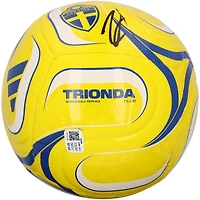 Zlatan Ibrahimovic Sweden National Team Autographed Yellow Team Soccer Ball