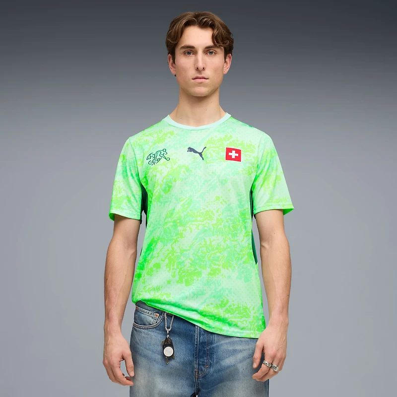 Maillot réplique extérieur vert Puma pour homme de l'équipe nationale suisse 2026