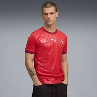 Maillot Puma rouge pour homme, réplique domicile de l'équipe nationale suisse 2025