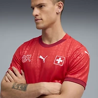Maillot Puma rouge pour homme, réplique domicile de l'équipe nationale suisse 2025
