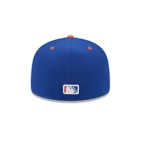 Casquette ajustée 59FIFTY bleue New Era pour homme, thème des Mets de Syracuse