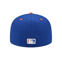 Casquette ajustée 59FIFTY bleue New Era pour homme, thème des Mets de Syracuse