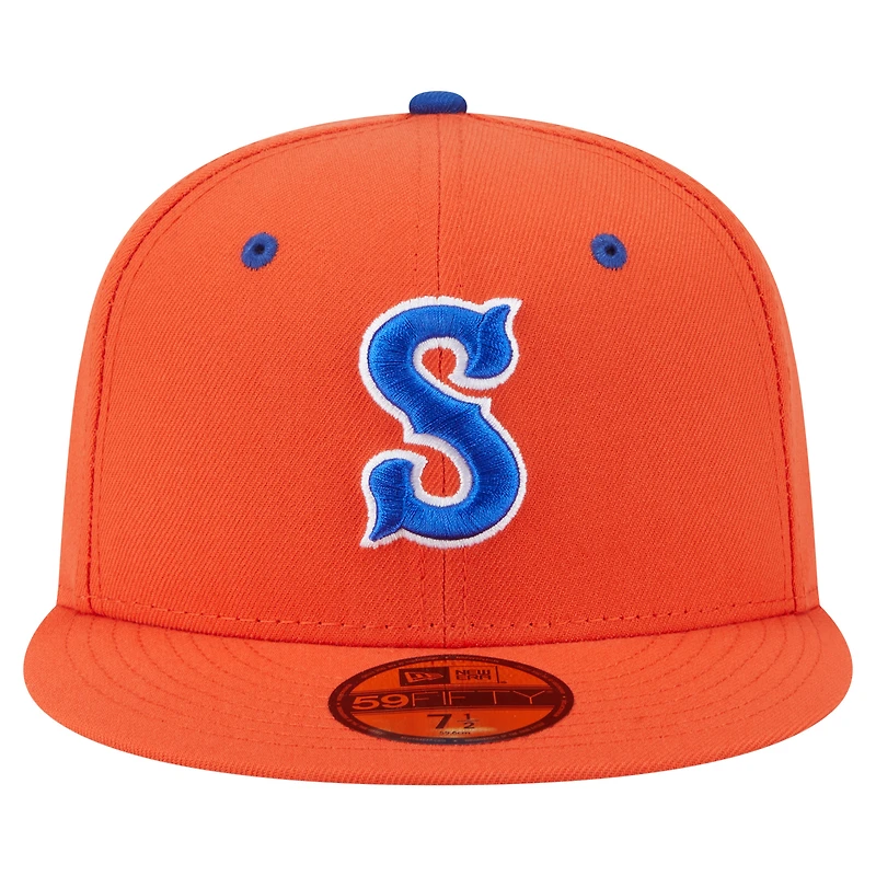 Men's New Era  Orange Syracuse Mets Authentic Collection 59FIFTY Fitted Hat
