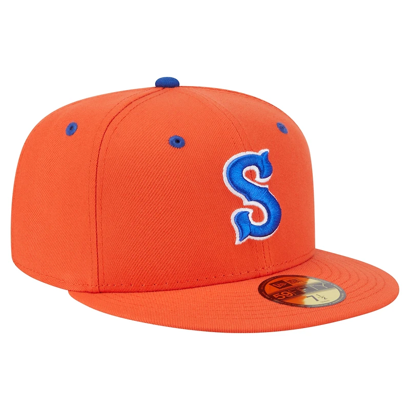 Men's New Era  Orange Syracuse Mets Authentic Collection 59FIFTY Fitted Hat