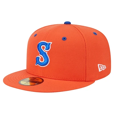 Men's New Era  Orange Syracuse Mets Authentic Collection 59FIFTY Fitted Hat