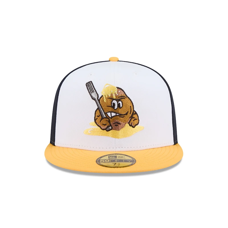 Casquette ajustée 59FIFTY blanche New Era pour homme, thème des Syracuse Mets