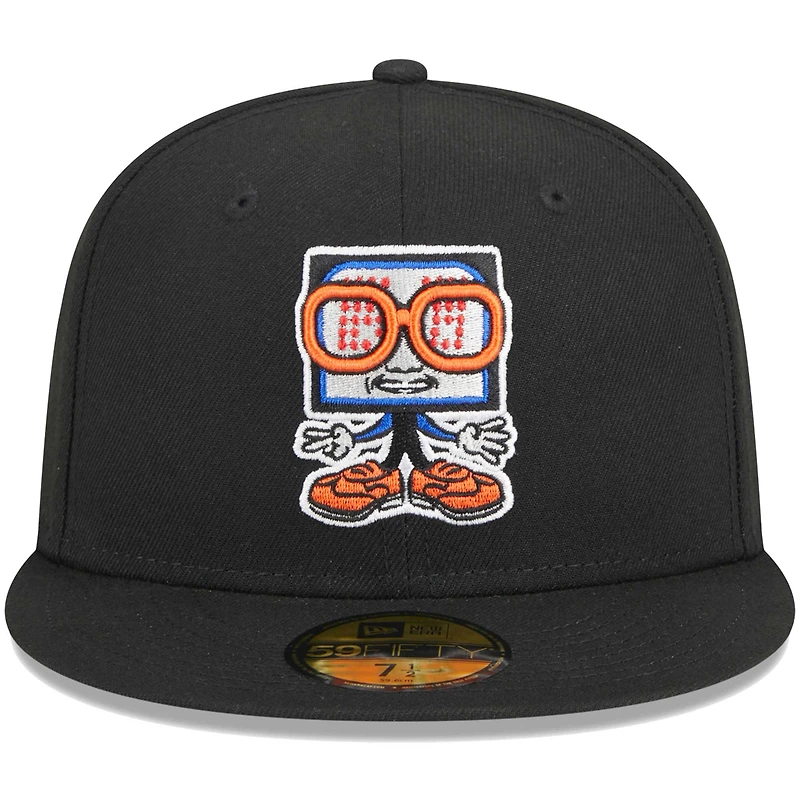 Casquette ajustée 59FIFTY New Era Syracuse Mets pour homme, noire