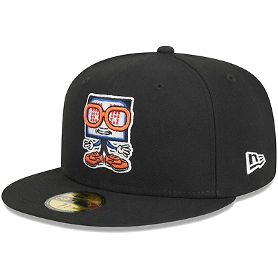 Casquette ajustée 59FIFTY New Era Syracuse Mets pour homme, noire