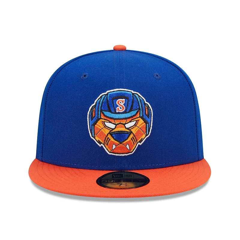 Men's New Era Blue/Orange Syracuse Mets Marvel x Minor League 59FIFTY Fitted Hat