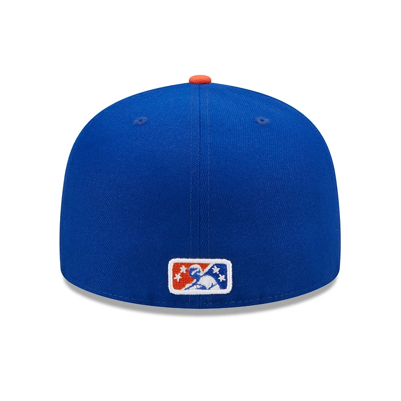 Men's New Era Blue/Orange Syracuse Mets Marvel x Minor League 59FIFTY Fitted Hat