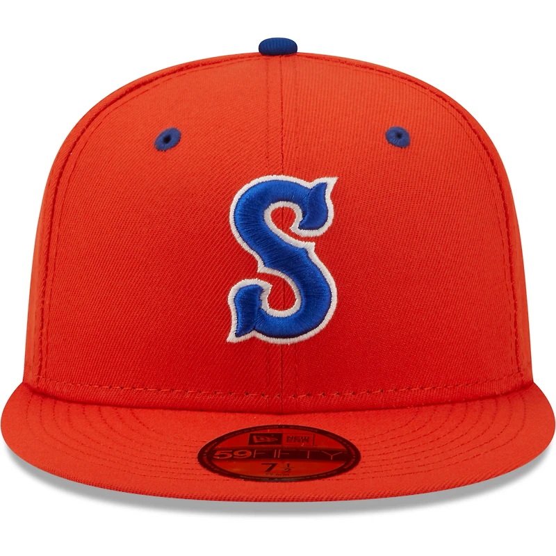 Men's New Era Orange Syracuse Mets Authentic Collection 59FIFTY Fitted Hat