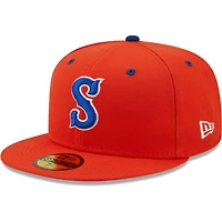 Men's New Era Orange Syracuse Mets Authentic Collection 59FIFTY Fitted Hat
