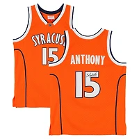 Carmelo Anthony Syracuse Orange Autographed Orange Mitchell & Ness 2002-03 Swingman Jersey