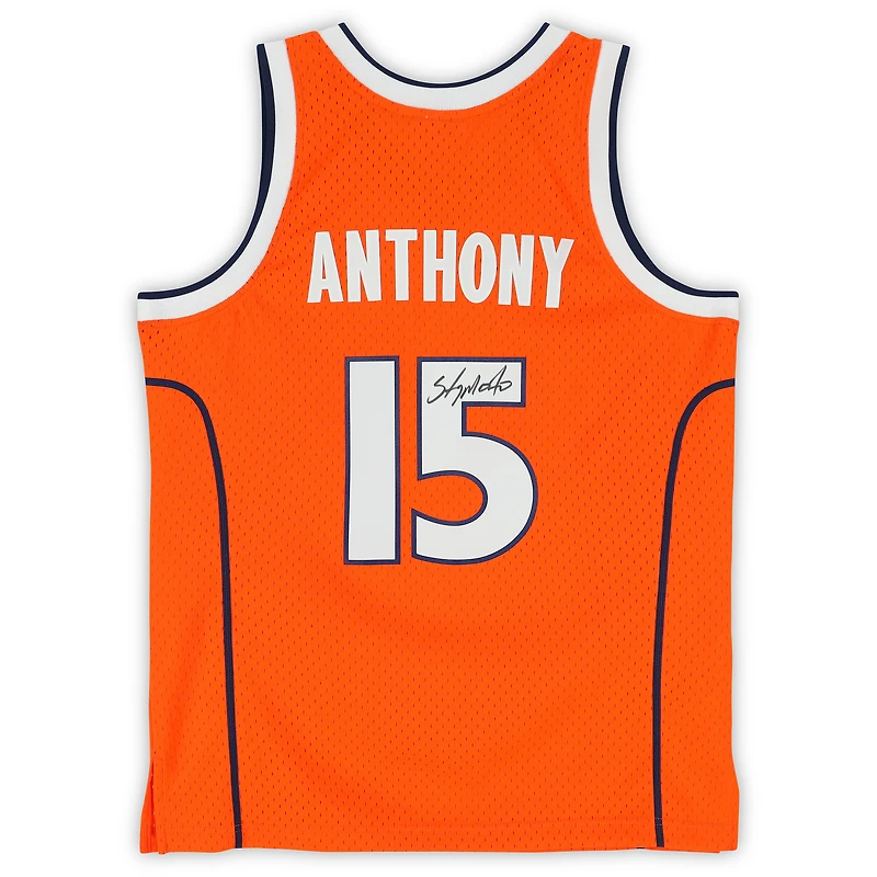 Carmelo Anthony Syracuse Orange Autographed Orange Mitchell & Ness 2002-03 Swingman Jersey