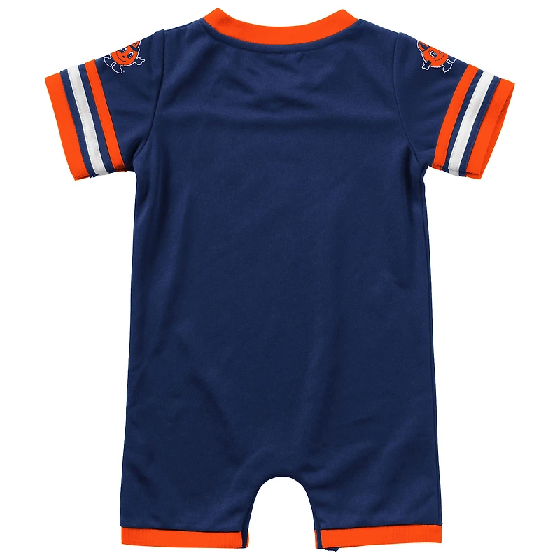 Barboteuse de football Colosseum Navy Syracuse Orange Bumpo pour bébé
