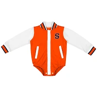 Infant Colosseum Orange Syracuse Bell Rings Varsity Bodysuit
