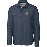 Veste de survêtement Cutter & Buck pour homme, anthracite, orange Syracuse, isolée avec PrimaLoft et fermeture à boutons-pression