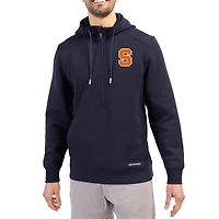 Sweat à capuche zippé demi-zip Cutter & Buck Navy Syracuse Orange Roam Eco Recycled pour homme