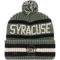 Men's '47 Green Syracuse Orange OHT Military Appreciation Bering Cuffed Knit Hat with Pom