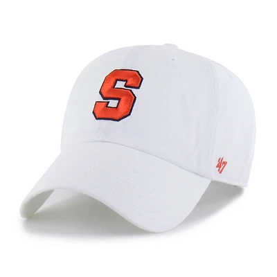 Casquette ajustable pour homme '47 White Syracuse Orange Clean Up