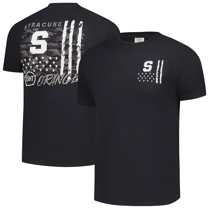T-shirt camouflage OHT noir et orange Syracuse pour homme