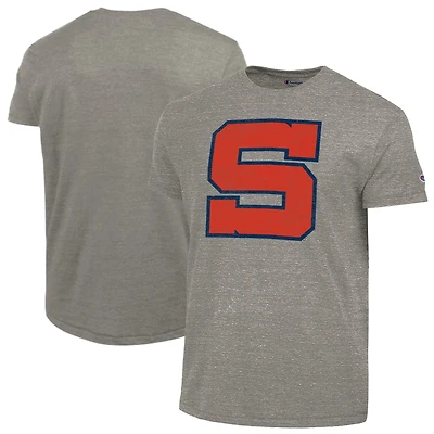 Men's Champion  Heather Gray Syracuse Orange Vintage Triumph Tri-Blend T-Shirt