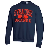 Sweat-shirt Champion Navy Syracuse Orange Arch Pill pour homme