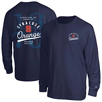 Men's Champion  Navy Syracuse Orange Laminated All-Star Long Sleeve T-Shirt