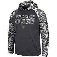 Men's Colosseum Charcoal Syracuse Orange OHT Military Appreciation Digital Camo Pullover Hoodie