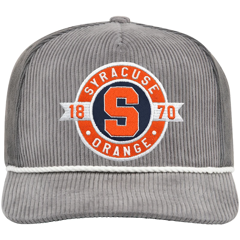 Casquette de camionneur ajustable pour homme Colosseum Grey Syracuse Orange Where's My Hat Podium