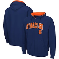 Sweat à capuche entièrement zippé Colosseum Navy Syracuse Orange Arch & Logo 3.0 pour homme