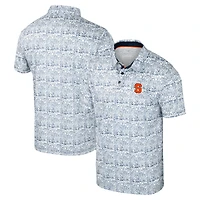 Men's Colosseum Navy Syracuse Orange It's Time! Allover Print Polo