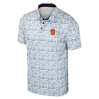 Men's Colosseum Navy Syracuse Orange It's Time! Allover Print Polo