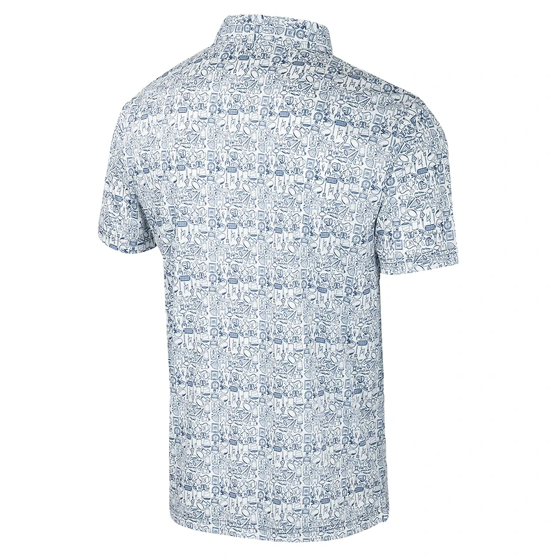 Men's Colosseum Navy Syracuse Orange It's Time! Allover Print Polo
