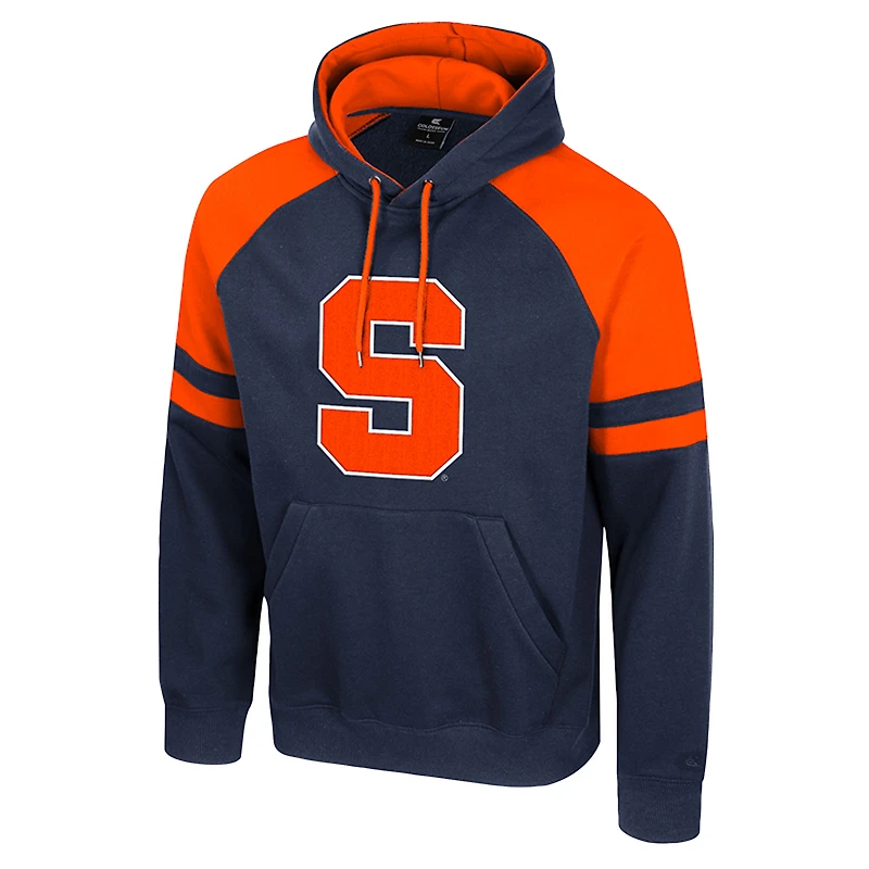 Sweat à capuche raglan Todd bleu marine Syracuse Orange pour homme Colosseum