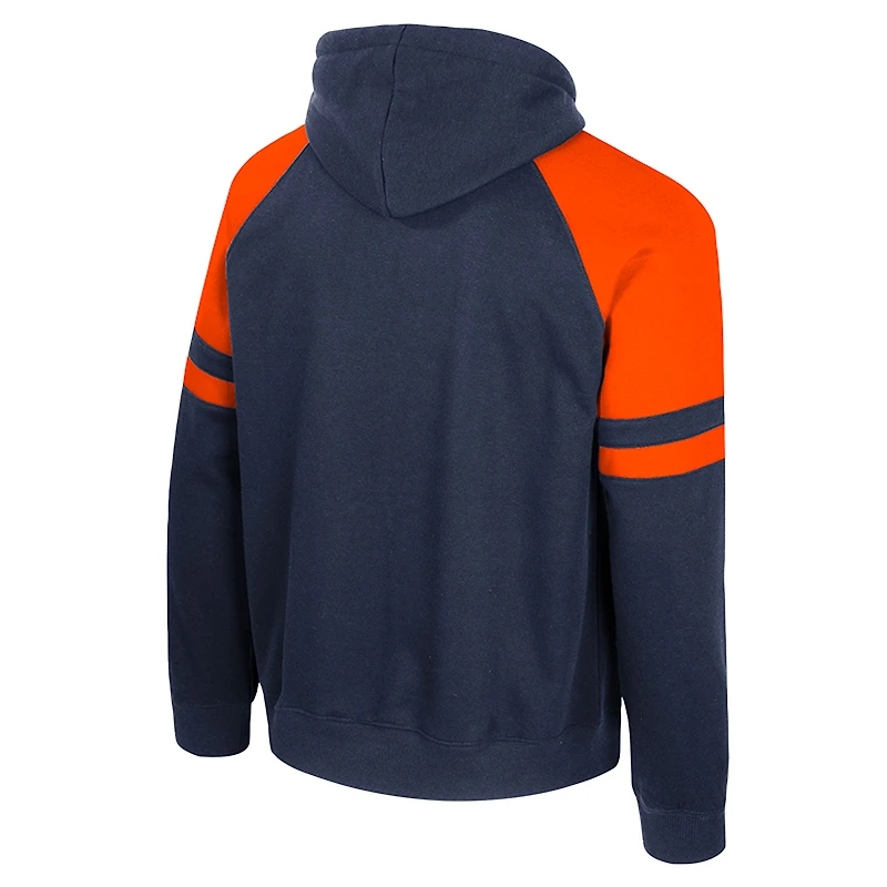 Sweat à capuche raglan Todd bleu marine Syracuse Orange pour homme Colosseum