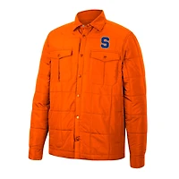 Men's Colosseum Orange Syracuse Detonate Quilted Full-Snap Jacket
