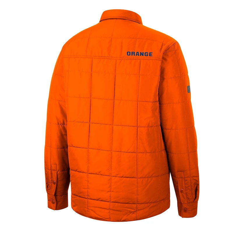 Men's Colosseum Orange Syracuse Detonate Quilted Full-Snap Jacket