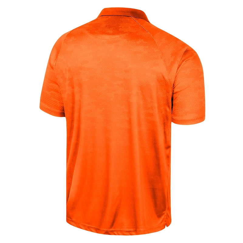 Men's Colosseum Orange Syracuse Honeycomb Raglan Polo