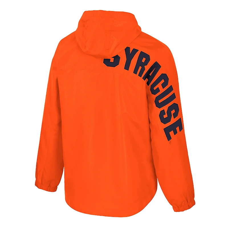 Men's Colosseum  Orange Syracuse Reloaded Anorak Half-Zip Jacket