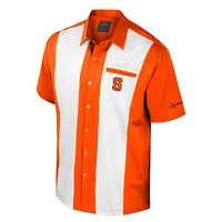 Men's Colosseum Orange Syracuse Strike Bowling Button-Up Shirt