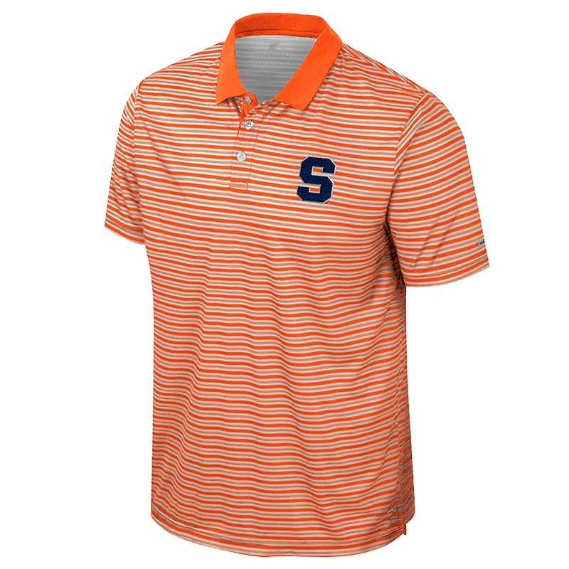 Polo rayé Orange Colosseum pour homme Syracuse
