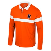 Men's Colosseum  Orange Syracuse Too Cool For School Long Sleeve Polo
