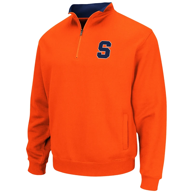 Men's Colosseum Orange Syracuse Tortugas Team Logo Quarter-Zip Jacket