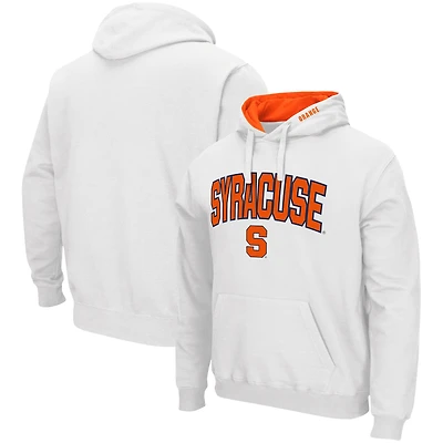 Men's Colosseum White Syracuse Orange Arch & Logo 3.0 Pullover Hoodie