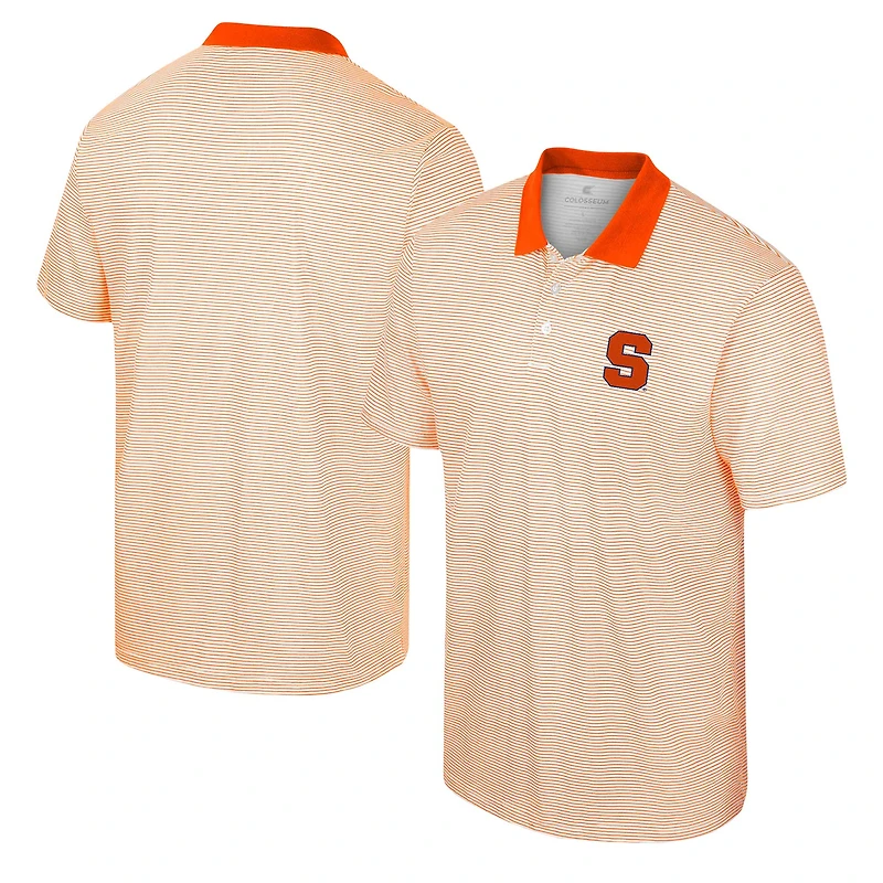 Polo Colosseum Homme Blanc Imprimé Syracuse Orange Stripe