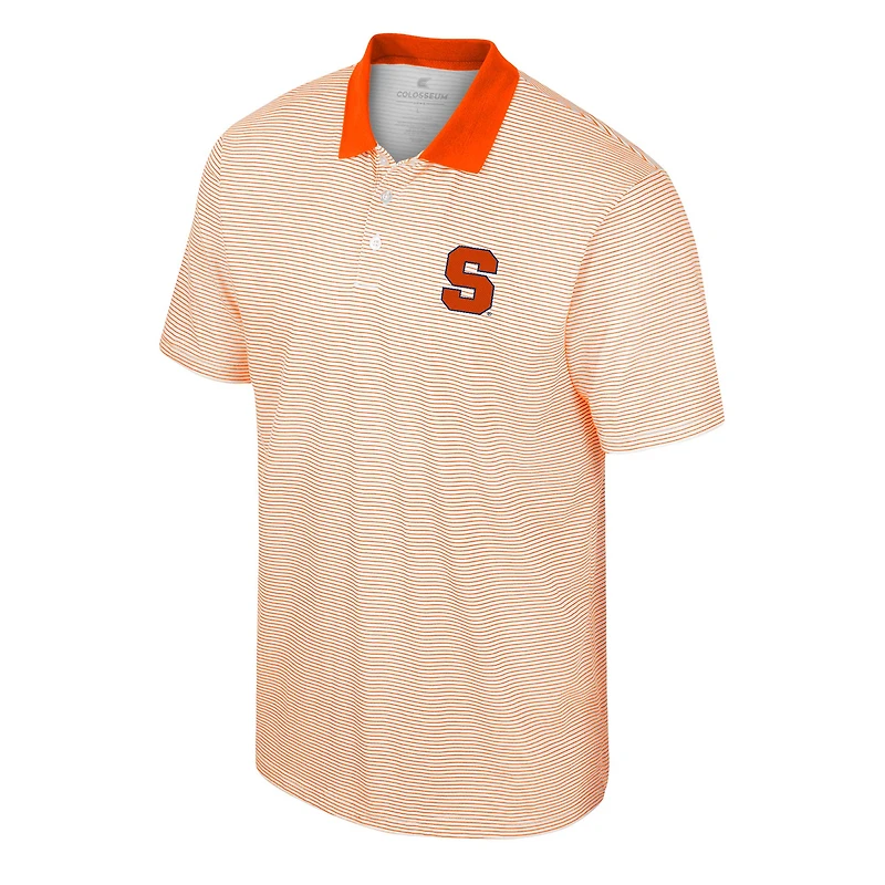 Polo Colosseum Homme Blanc Imprimé Syracuse Orange Stripe