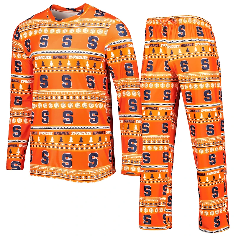 Concepts Sport Orange Syracuse Swivel T-shirt à manches longues et pantalon Ensemble de nuit